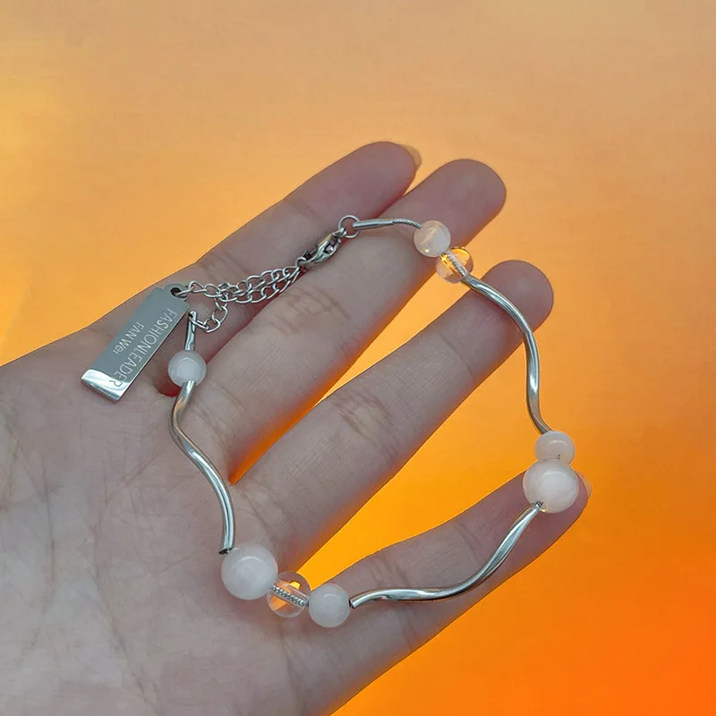 

Korea Tassel Opal Beaded Pendant Bracelet for Women Girls New 2023 INS Girlfriends Bracelets Jewelry Accessories Gifts