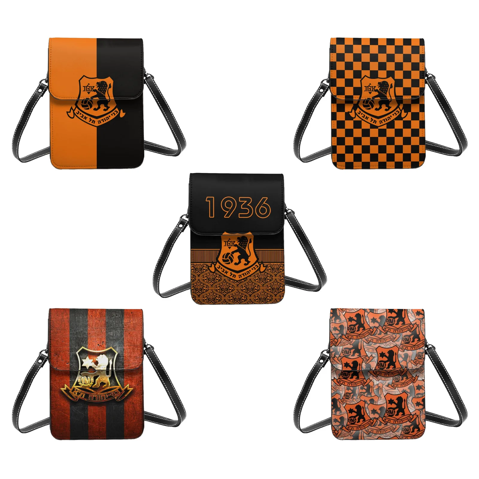 

Israel Bnei Yehuda Tel Aviv Fc Cell Phone Purse Wallet PU Leather Handbag Crossbody Bag Shoulder Bag with Adjustable Strap