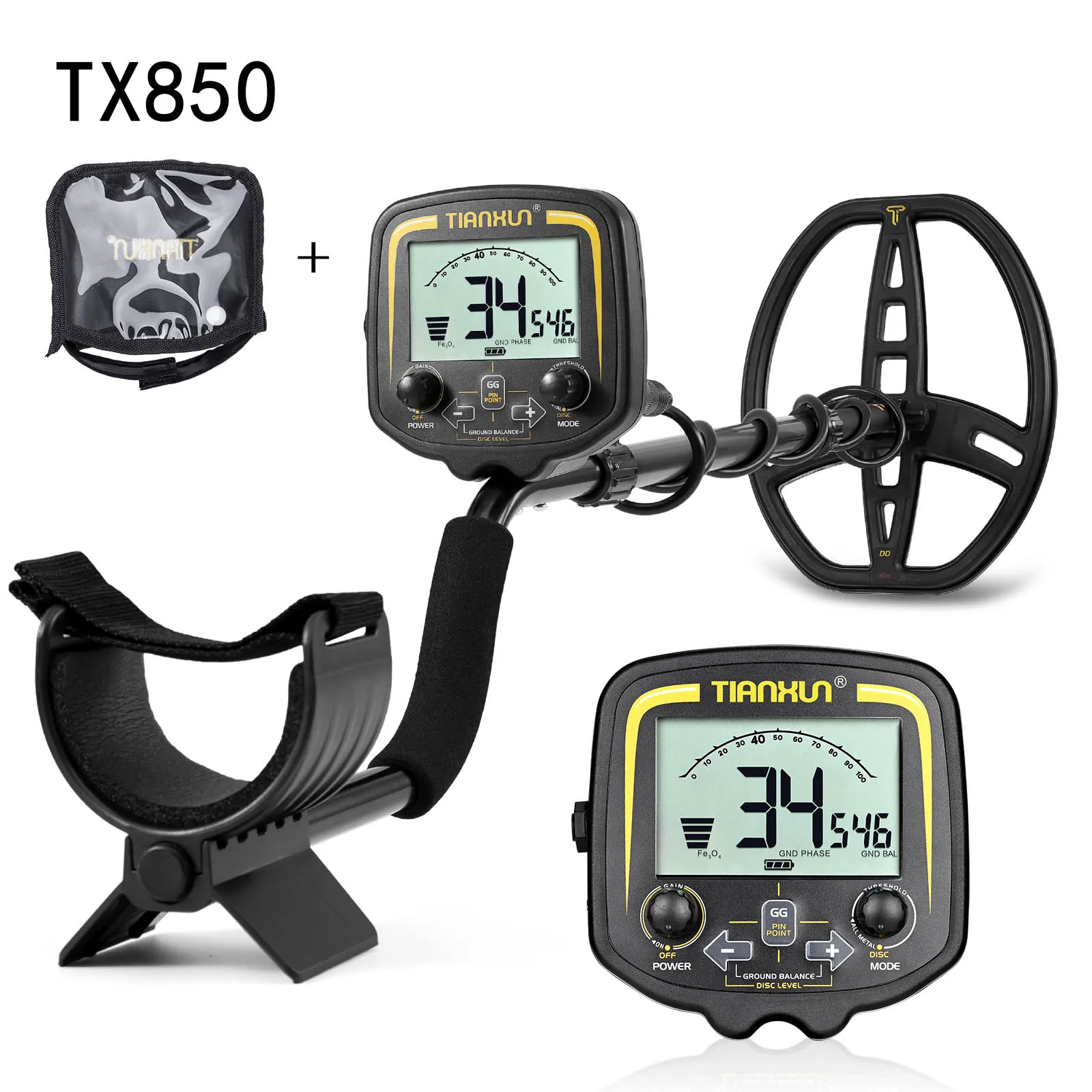 

HAZLEWOLKE Metal detector Professional high sensitivity To Search For Gold Treasure Hunter Pinpointer Waterproof TX850
