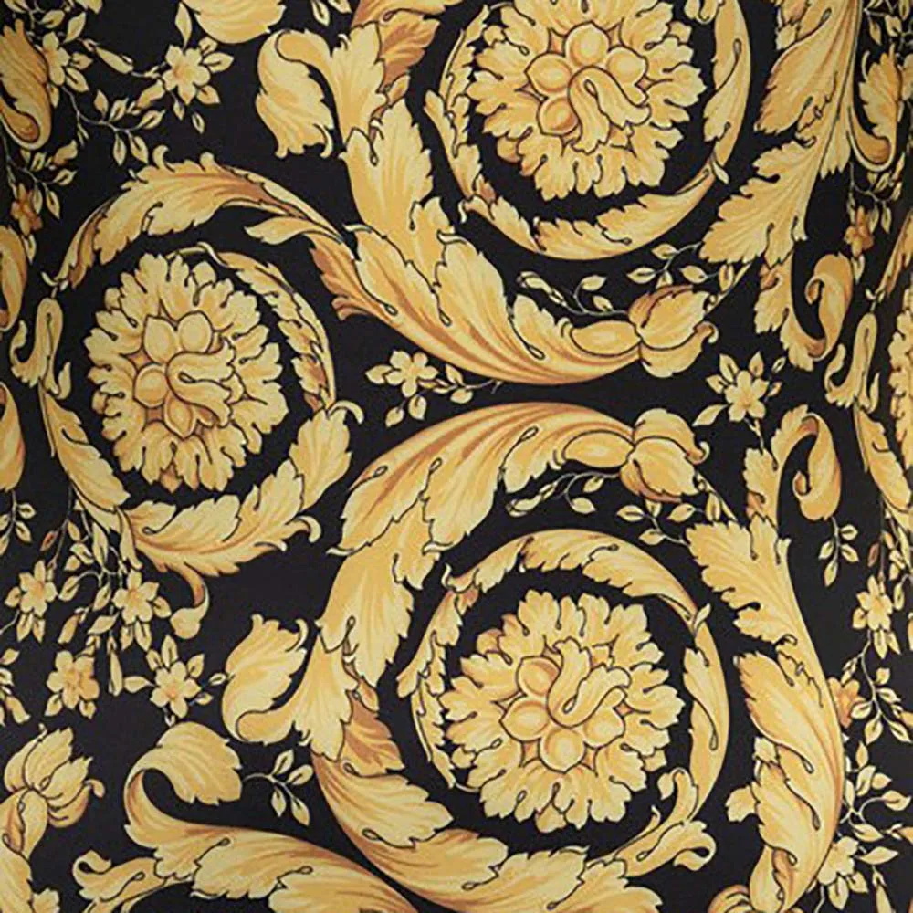 Fashion Gold Print Crew Neck Swimsuit Feminine One Piece Slim Bikini Luxurious Colorblock Beach Suit Chic Elegant Strap Cover Up