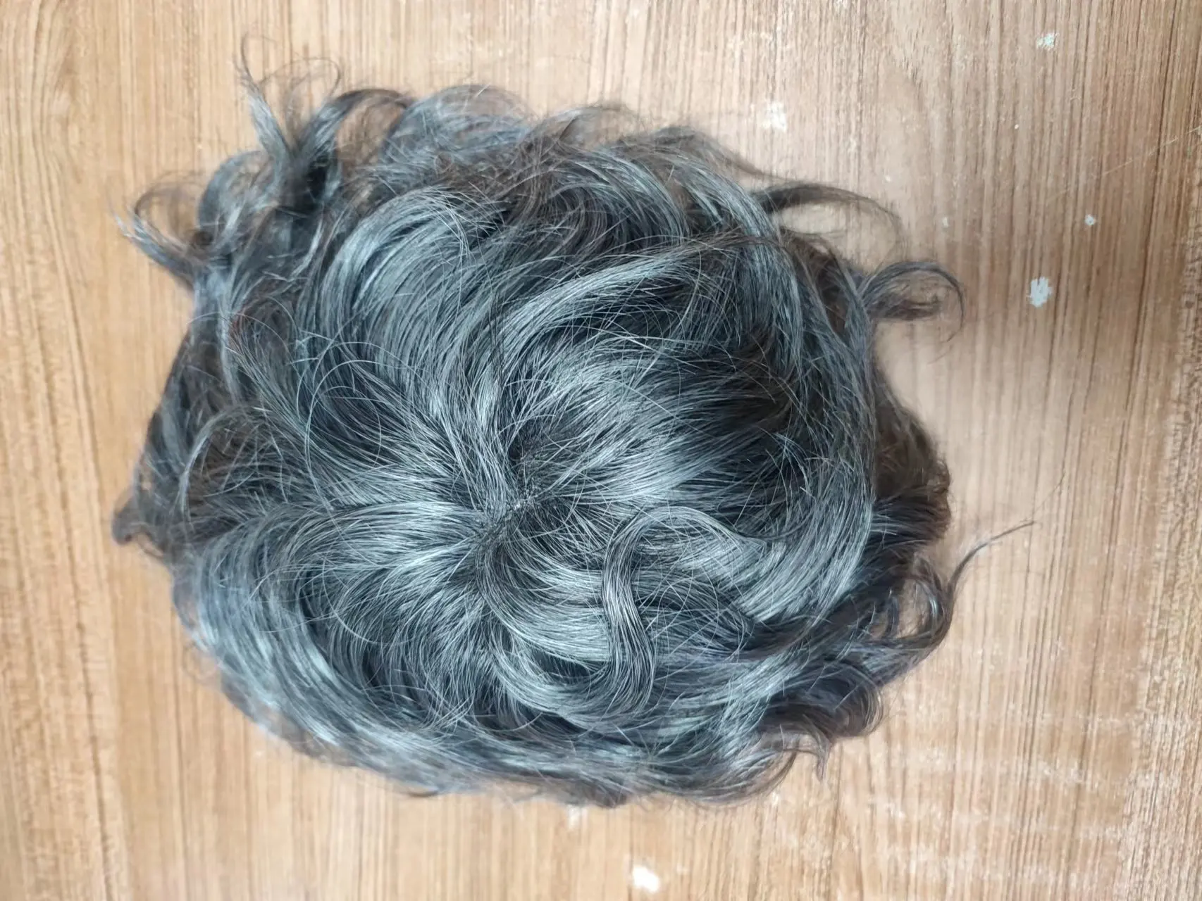 #1B50 цвет 6x9 дюймов моно + ПУ человеческие волосы смешанные Kanekalon волокна toupee 130%