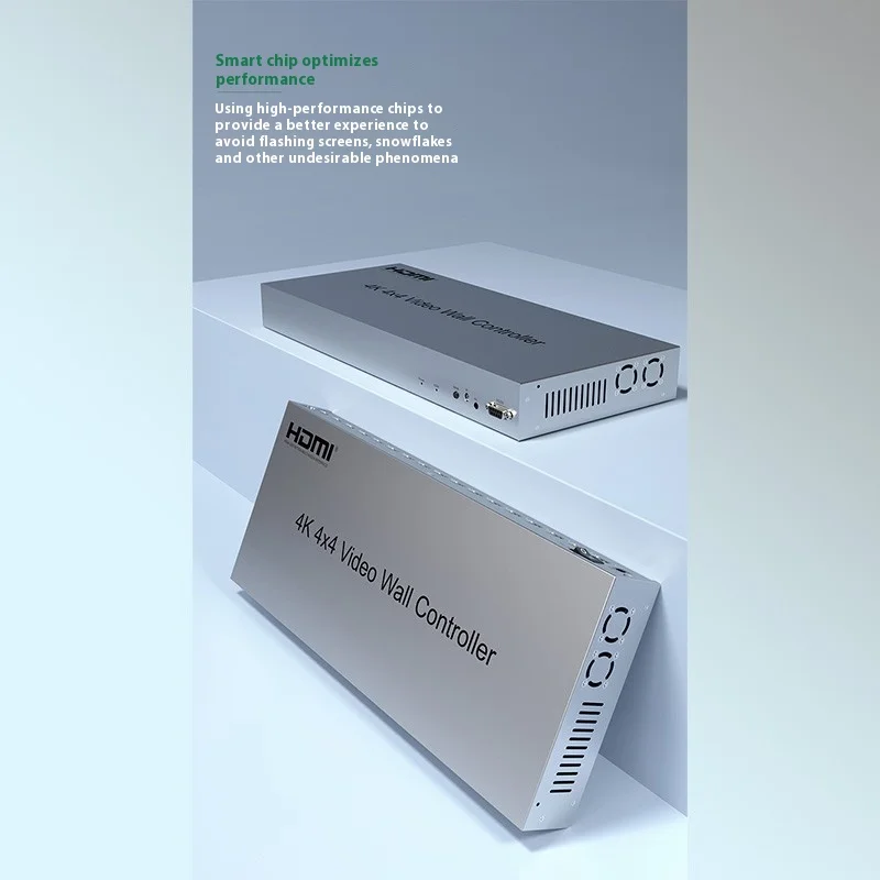 Фото Процессор управления сращиванием экрана HDMI, сращиватель 1 в 16, 4*4 с аудио, 4K30 Гц, HD, непрессованный контроллер видеостены 4K 4x4 №2