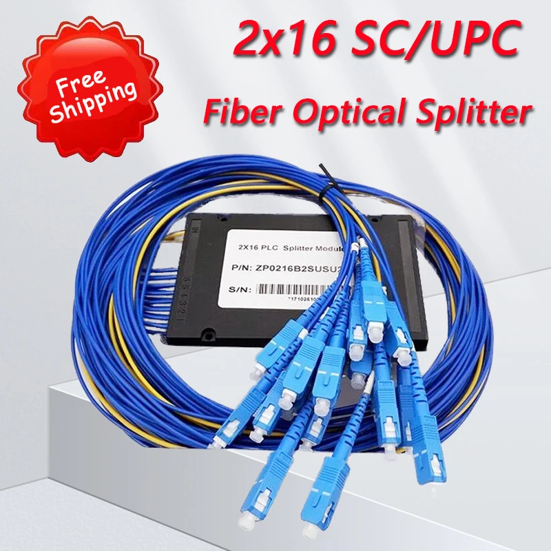 

1M 2x16 SC/UPC Connector 2:32 SC/ UPC Fiber Optic PLC Splitter Module ABS Box 2x16 SC/UPC Connector SC/ UPC Fiber Optic Splitter