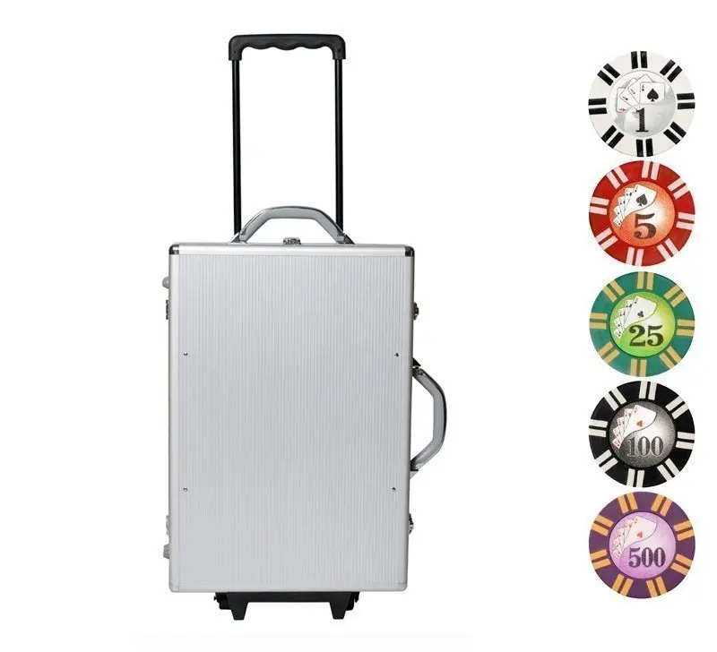 Royal Flush Poker set on 1000 rf1000 chips |