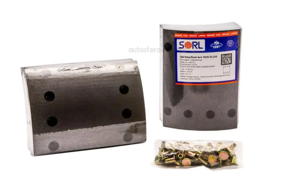 SORL HM5721 Накладка тормозная кт 8штзаклепки 64шт 300x200 STD BPW
