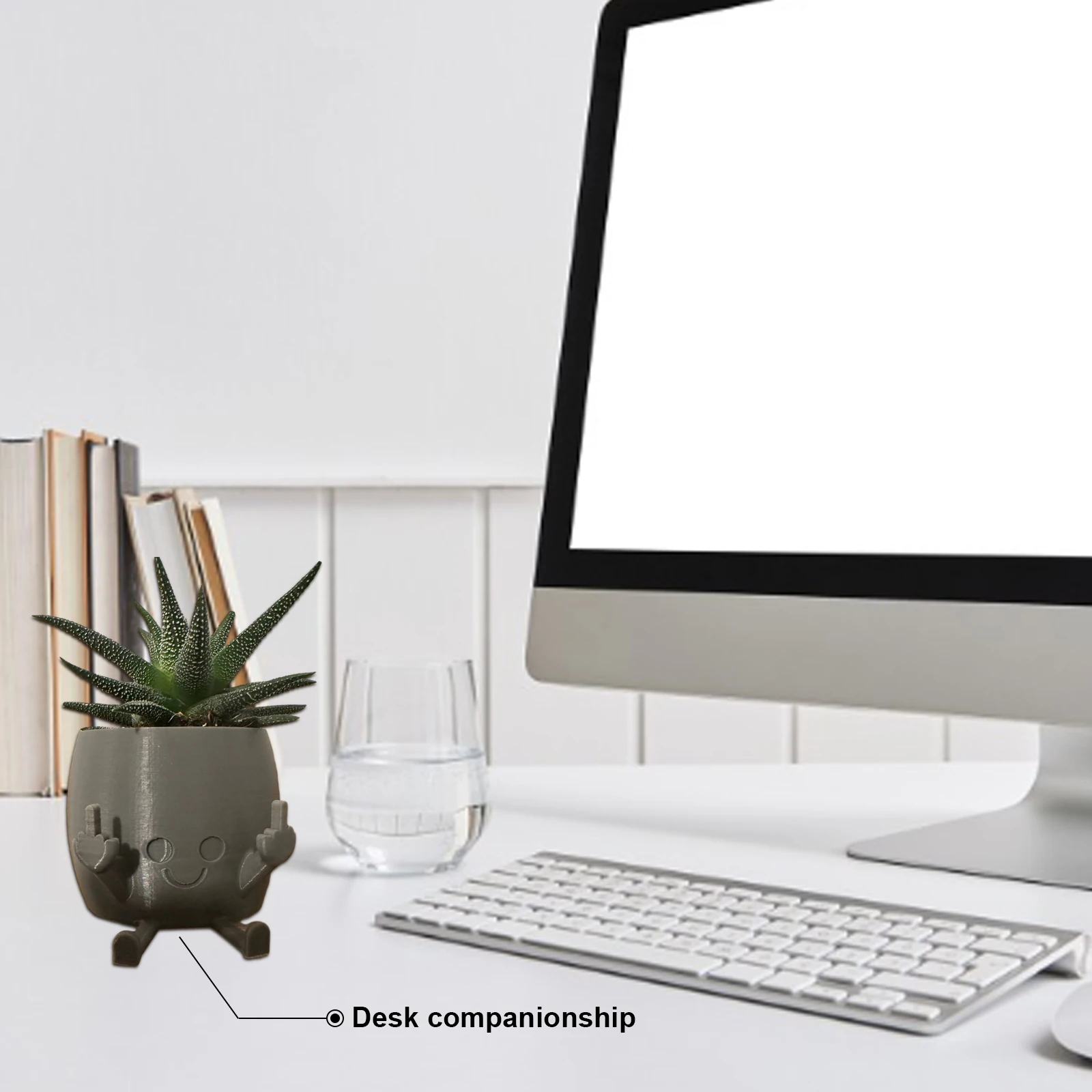 Очаровательный цветочный горшок для среднего пальца Кашпо суккулентов