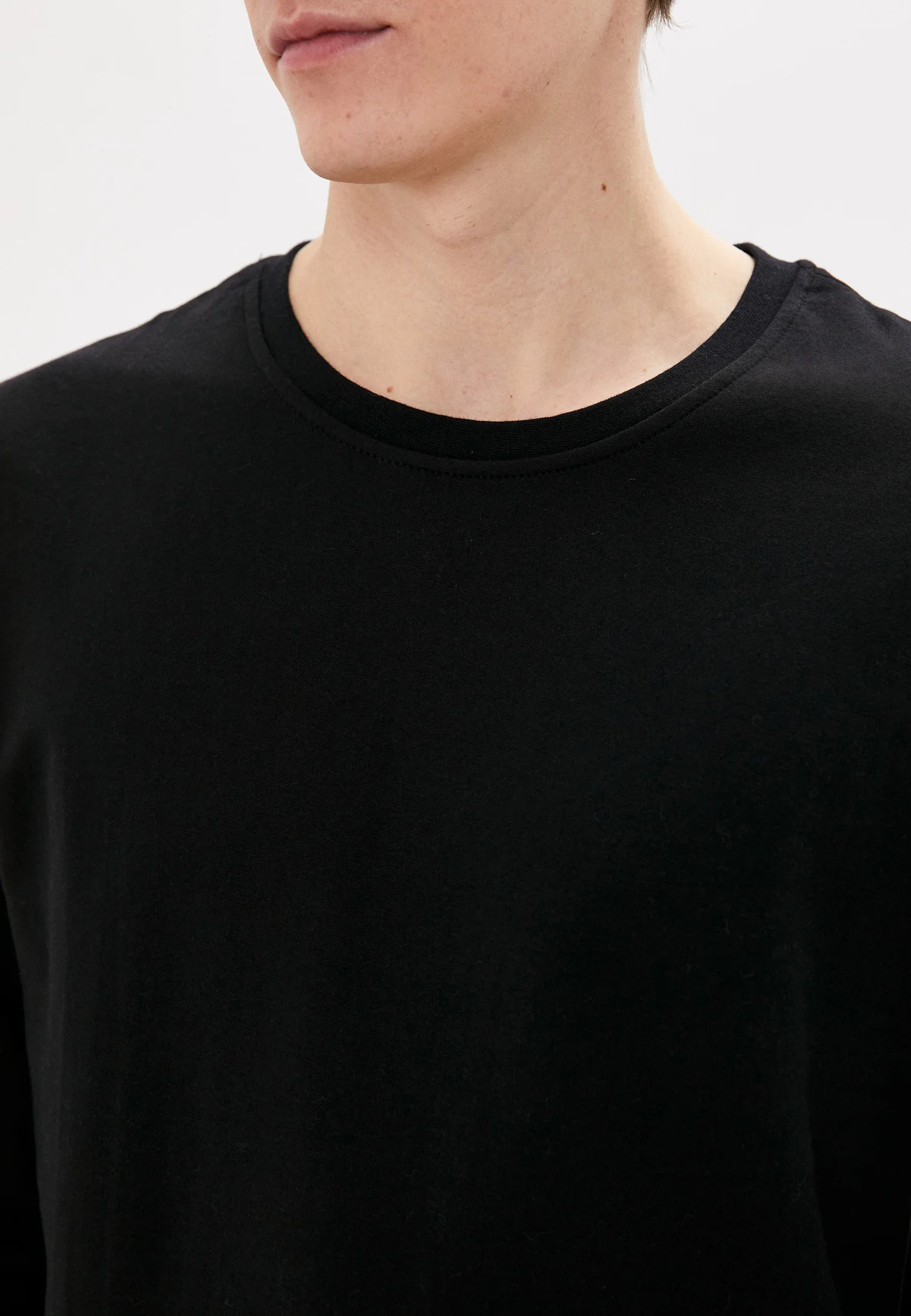 Мужской однотонный пуловер N.O.A. из хлопка свитшот повседневный свободный плотный