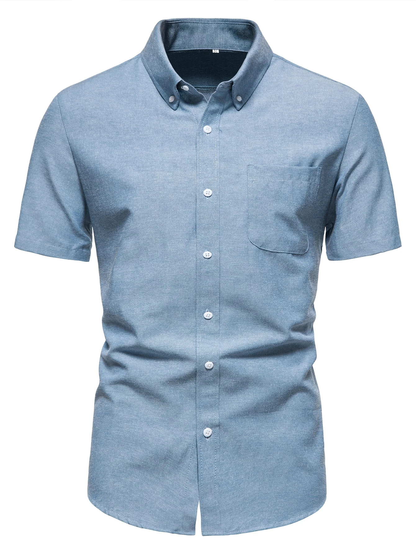 

Мужская Утепленная рубашка оксфорд, Повседневная рубашка с короткими рукавами, воротником на пуговицах спереди, 2022