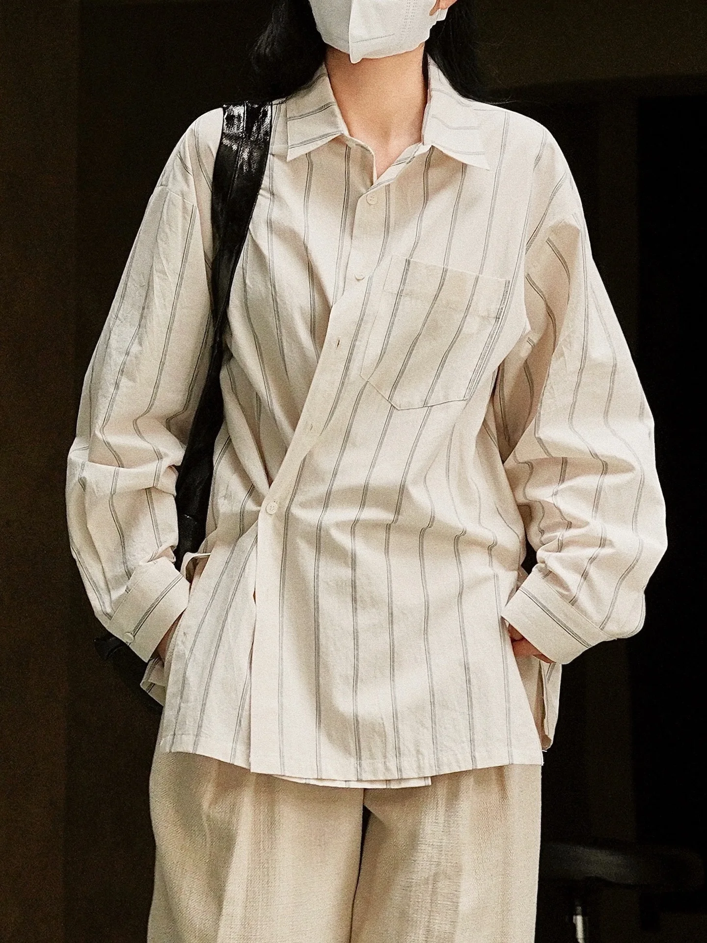 woman classic pretty oversized shirt