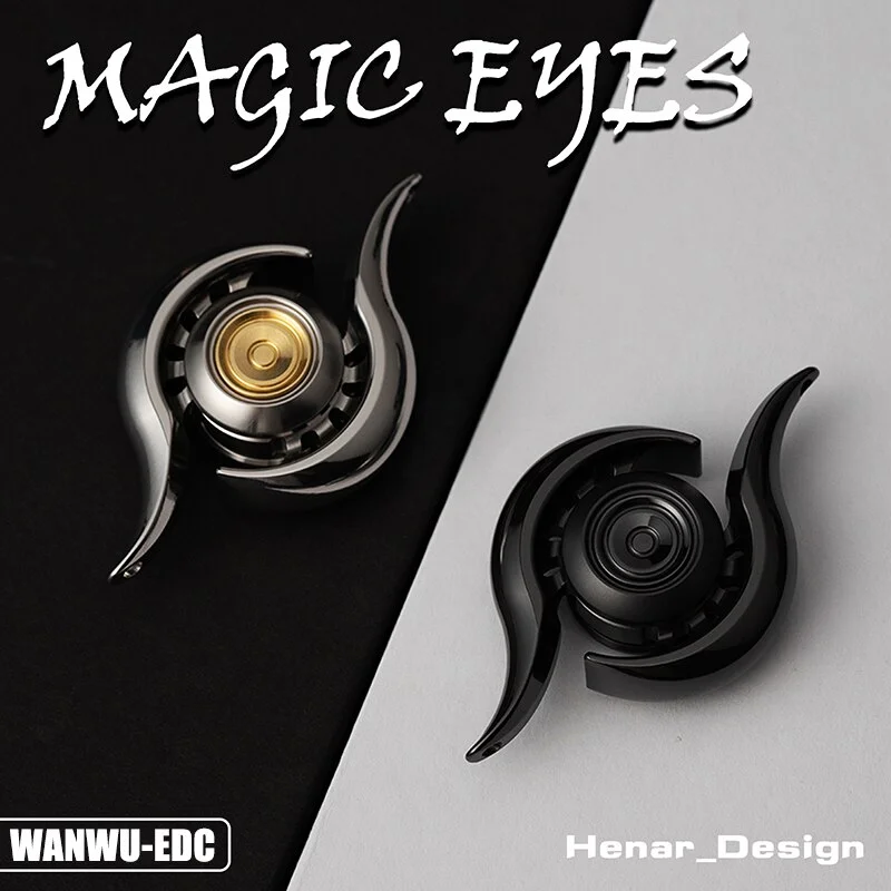 WANWU-Magic Eye Fingertip Gyro Magnetic Push Egg Magnet Metal Toy Decompressio Artifact Play Wu Lezhi EDC Necklace Couple's Gift enlarge