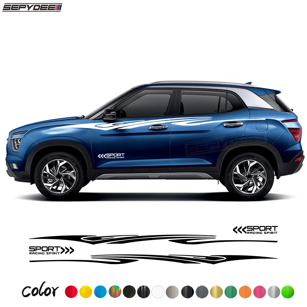 

2 шт., виниловые наклейки на автомобиль, для Hyundai Creta IX25