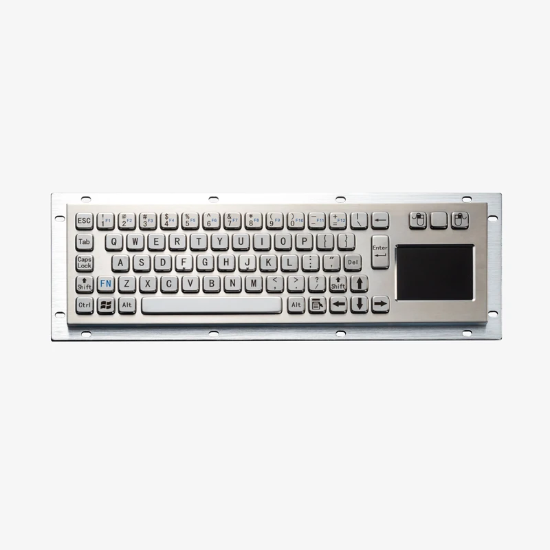 

67 Keys IP65 Waterproof Stainless Steel Rear Panel Mount Kiosk Rugged Touchpad Industrial Metal Keyboard