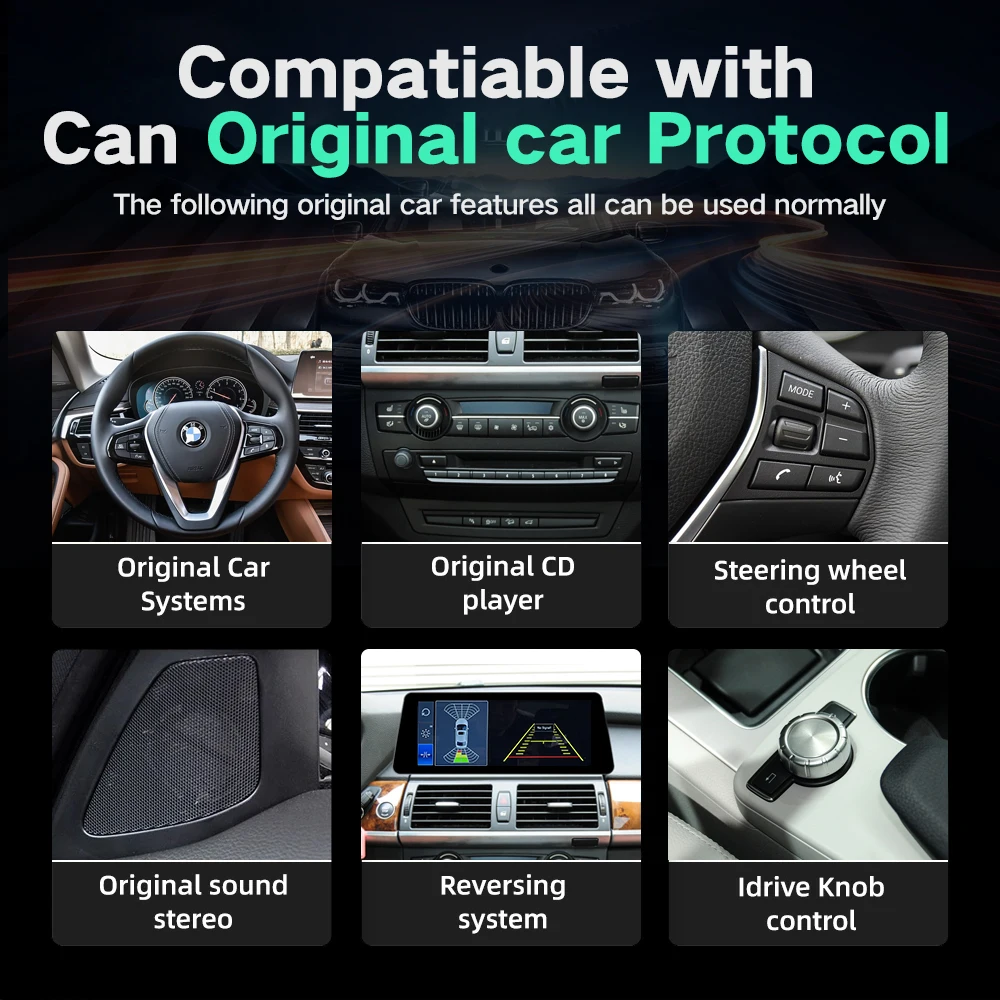 Фото Автомобильное мультимедийное радио для BMW X5 X6 CIC 2010 2011 2012 2013, навигационная система 10,25 