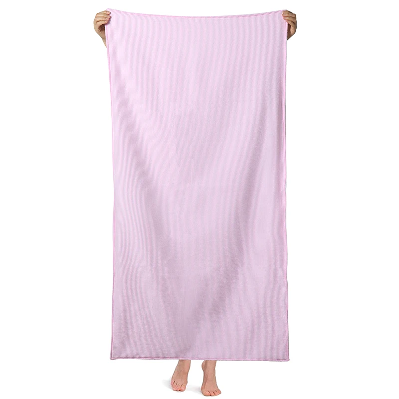 

Seersucker Beach Towel Quick Dry Striped Kid Bath Beach Pool Towel Large Size Soft Newborn Hospital Toddler Present