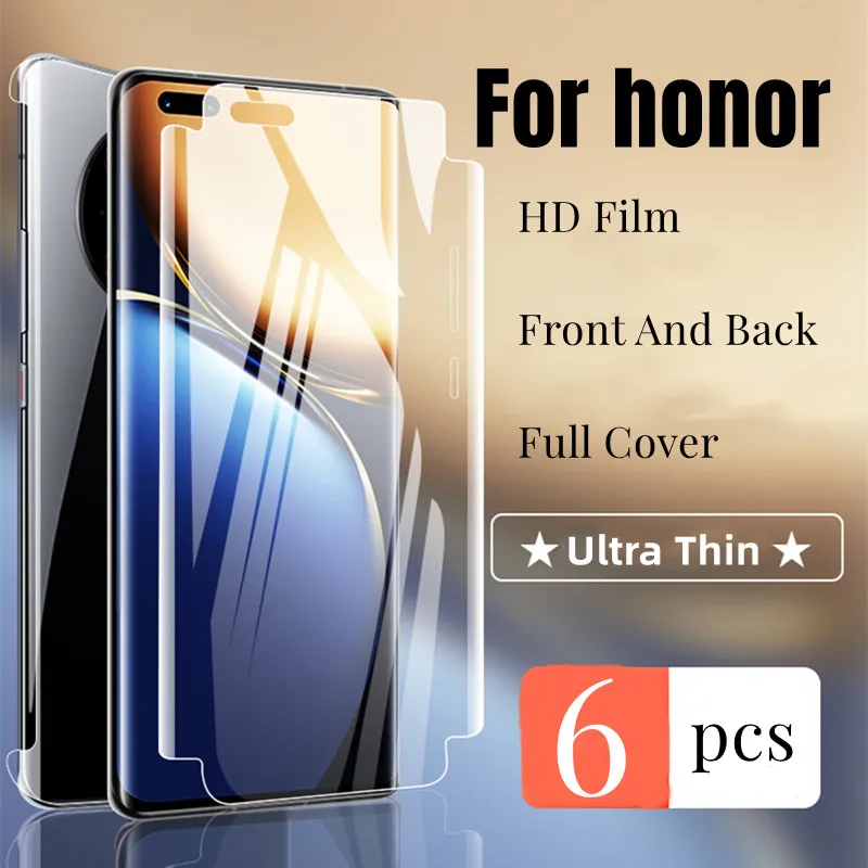 

6 шт., Гидрогелевая Защитная пленка для HUAWEI Honor 30 50 60 Pro Magic 3 4 Pro