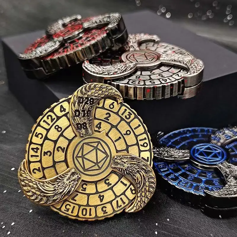 Гироскоп кубики на кончик пальца металлические кости DND для подземей и драконов