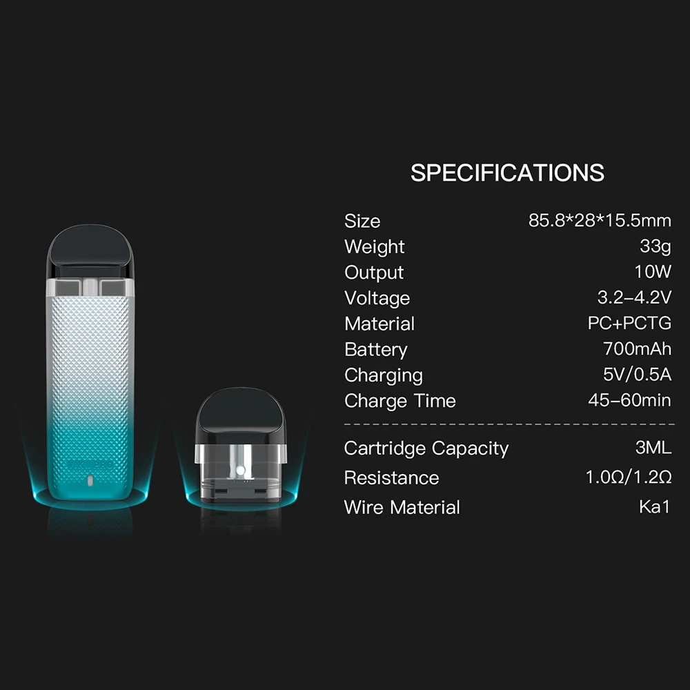 Оригинальный вейп-картридж Smoant Vikii Pro 700 мАч 3 мл подходит для испарителя Ом VS Charon