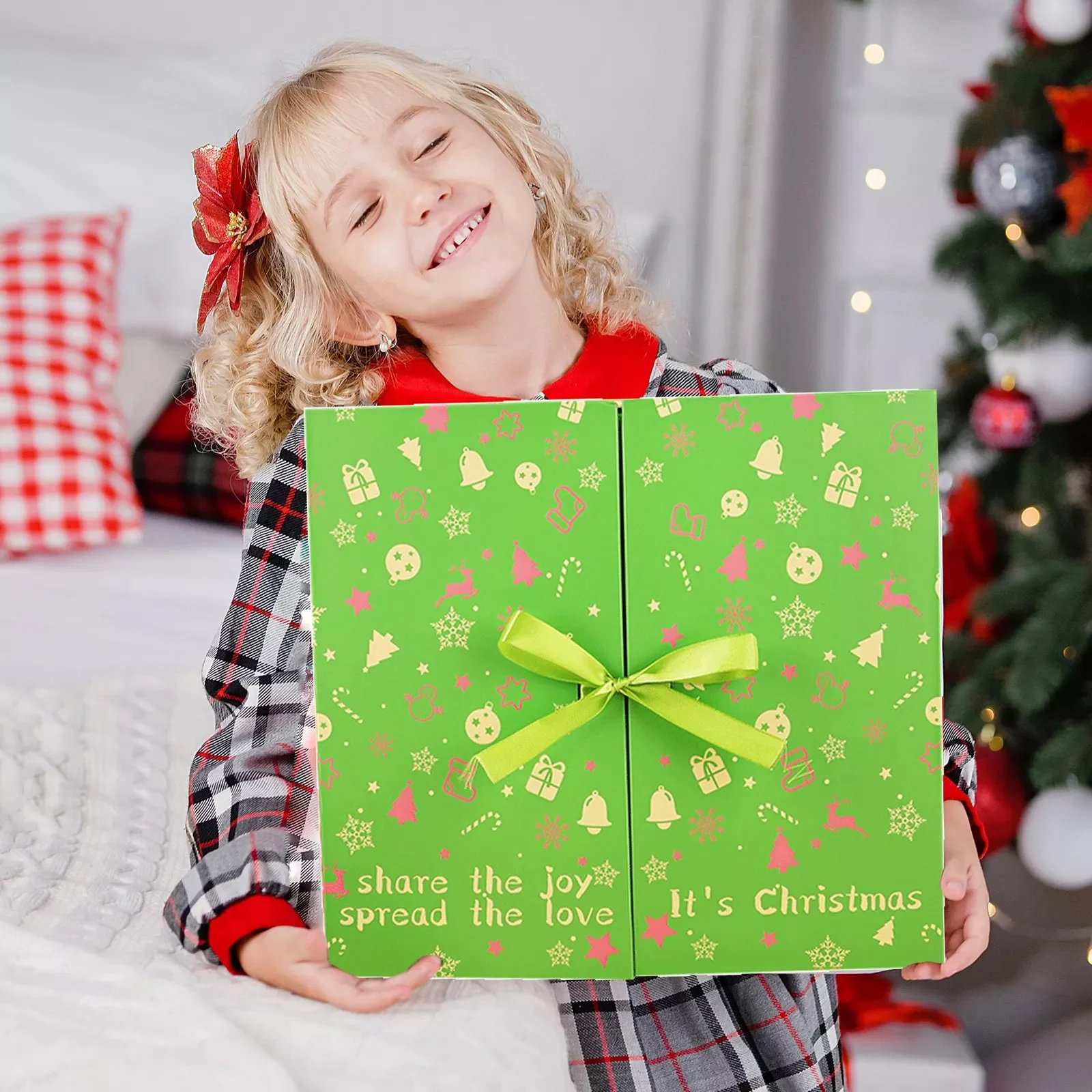 Рождественский адвент-календарь своими руками: синяя коробка из 24 сеток