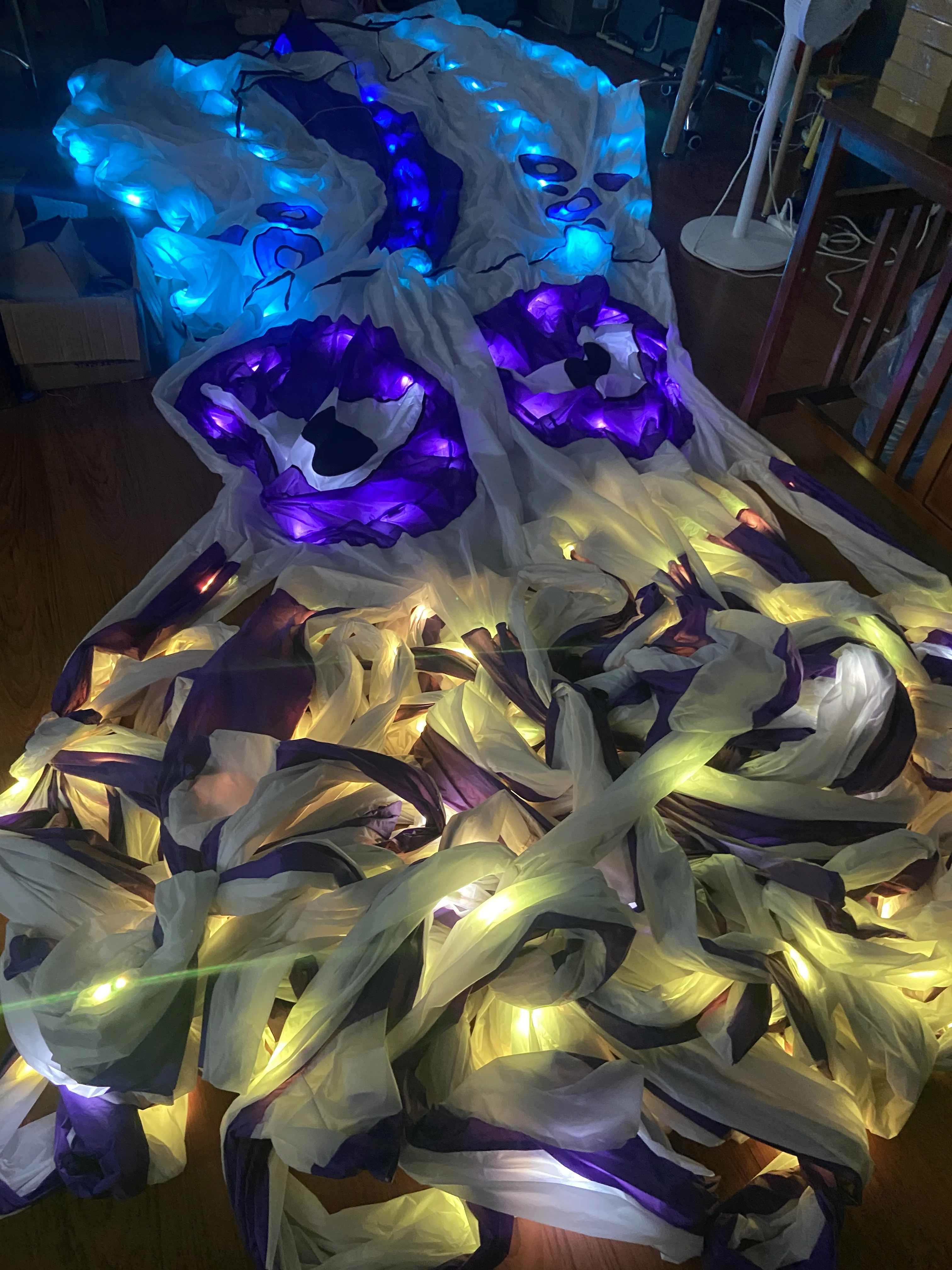 18 м Φ мягкий осьминог большие летающие змей с подсветкой для взрослых батареей и