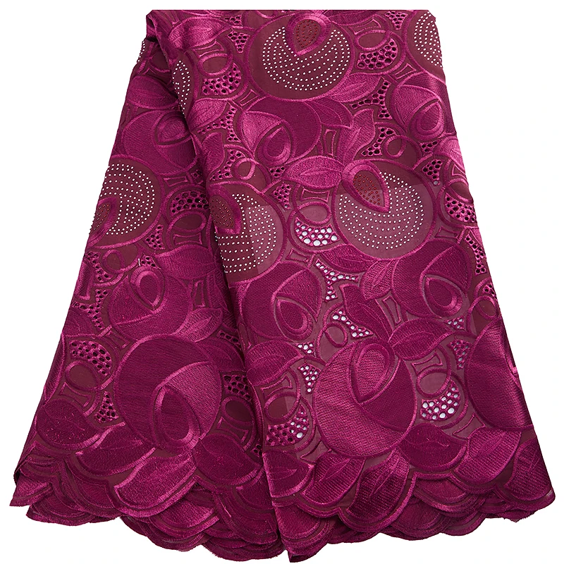 

Африканская Хлопковая кружевная ткань Kalume, 5 ярдов, 2022, Высококачественная нигерийская швейцарская вуаль, кружевная ткань для женщин, для ве...