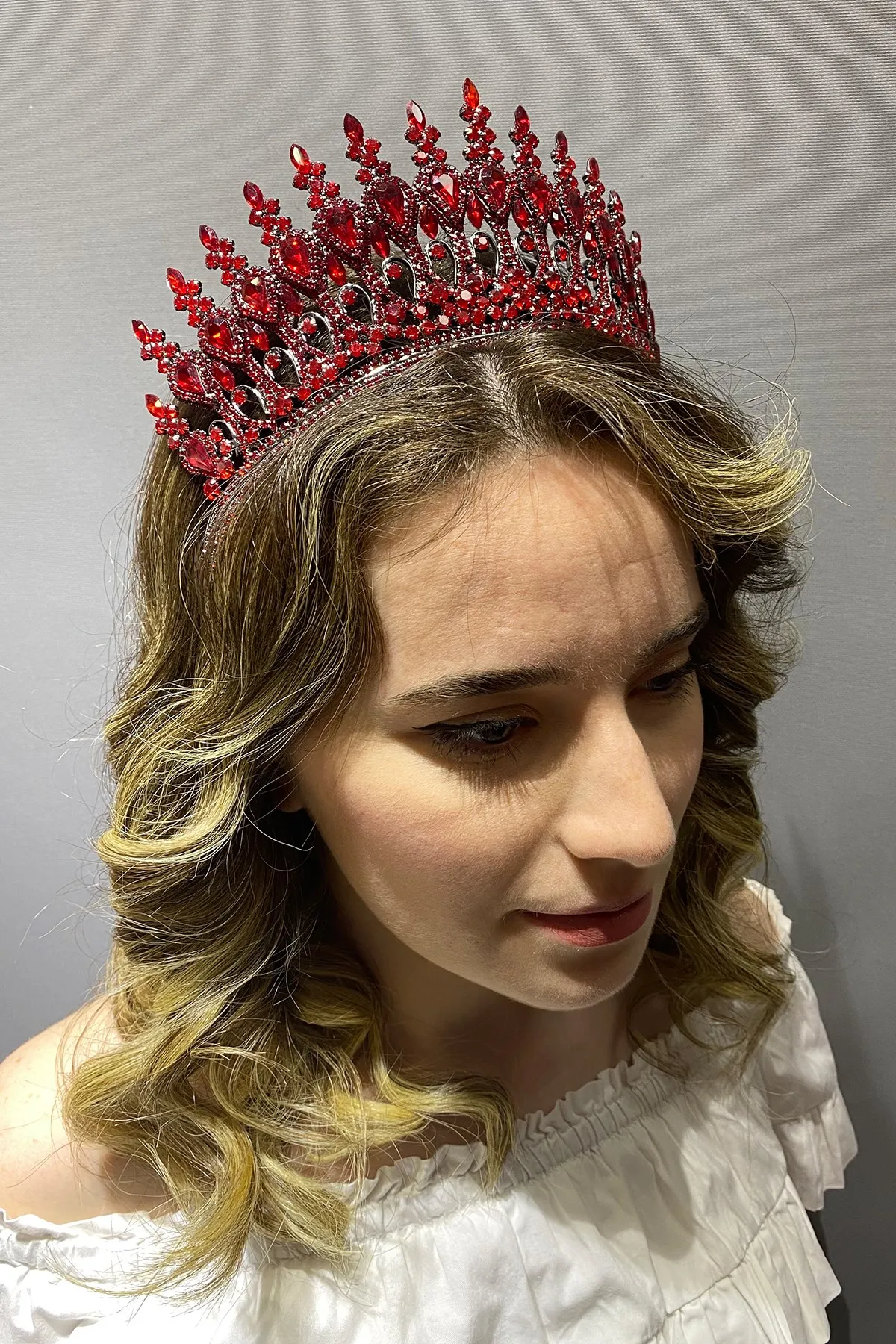 

Wedding Hair Jewelry Crystal Bridal Tiara Crown Silver Color Diadem Veil Tiaras Wedding Hair Accessories Headpieces Head Jewelr
