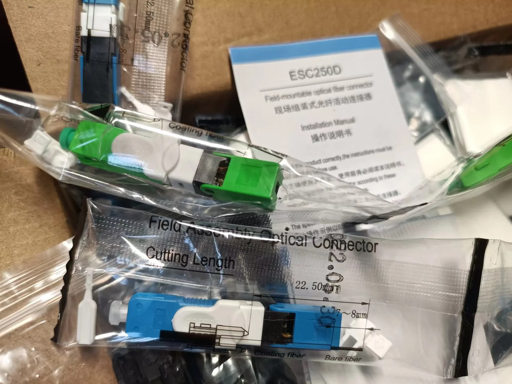 300 шт./лот FTTH UNIKIT ESC250D SC/APC SC UPC одномодовый волоконно-оптический Быстрый