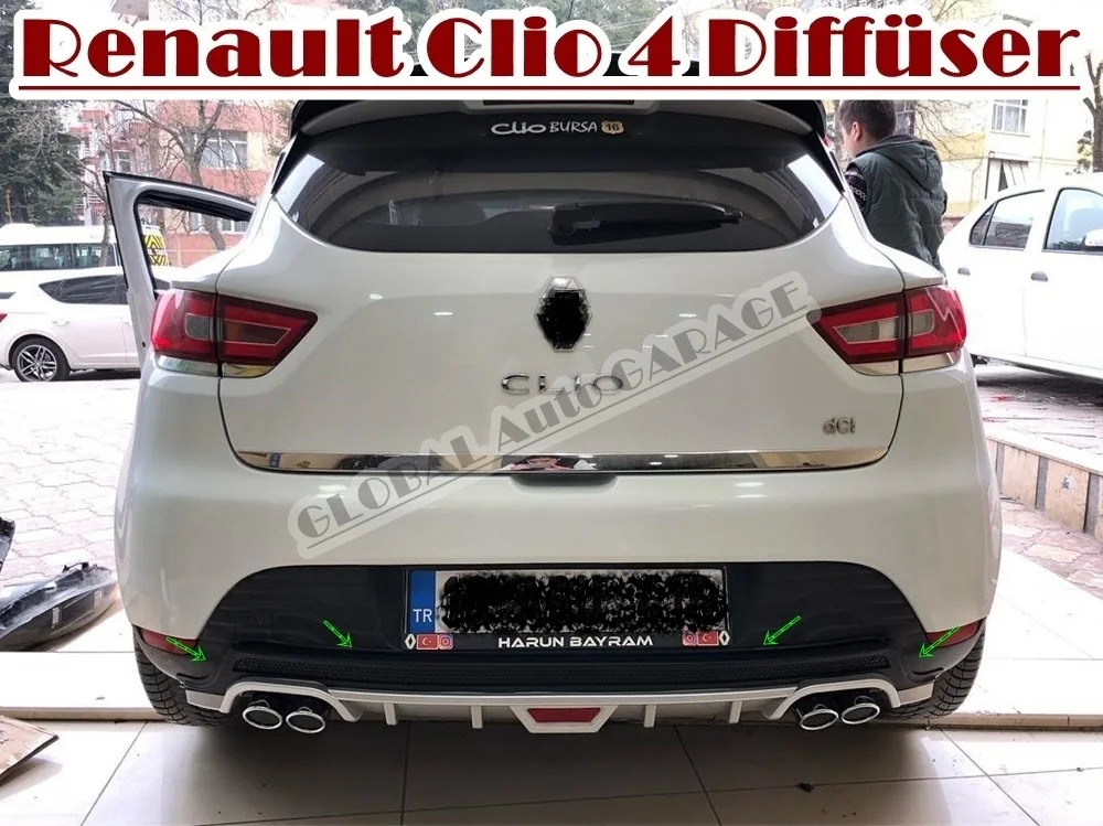 

Рассеиватель для Renault Clio 4 2012 2013 2014 2015 2016 2017 Универсальный удлинитель для заднего бампера автомобильный аксессуар