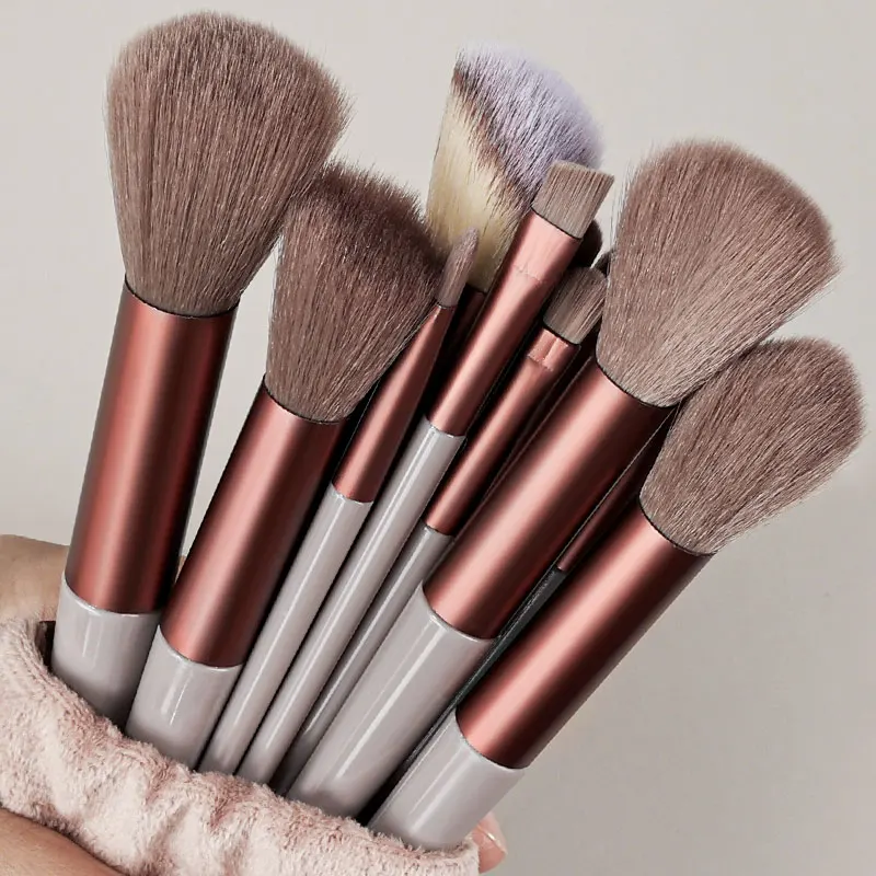 

13Pcs Makeup Brushes Soft Fluffy for Cosmetics Foundation Blush Powder Eyeshadow Kabuki Blending Makeup Brush Set Beauty Tool