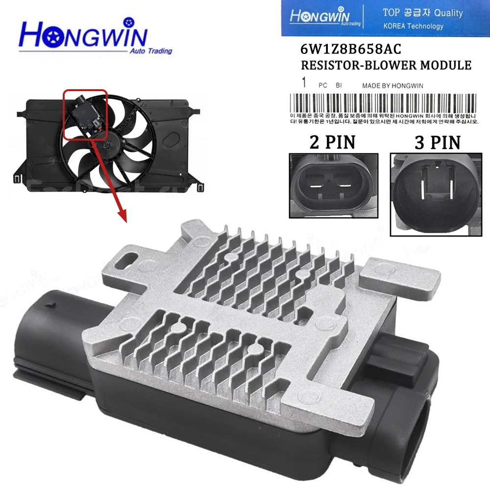 

Подходит для Ford Focus MK3 B S C-MAX Transit Edge Mondeo, модуль управления вентилятором радиатора 4M519A810AA 6W1Z8B658AC 6W1Z-8B658-AC CT4Z8B658A