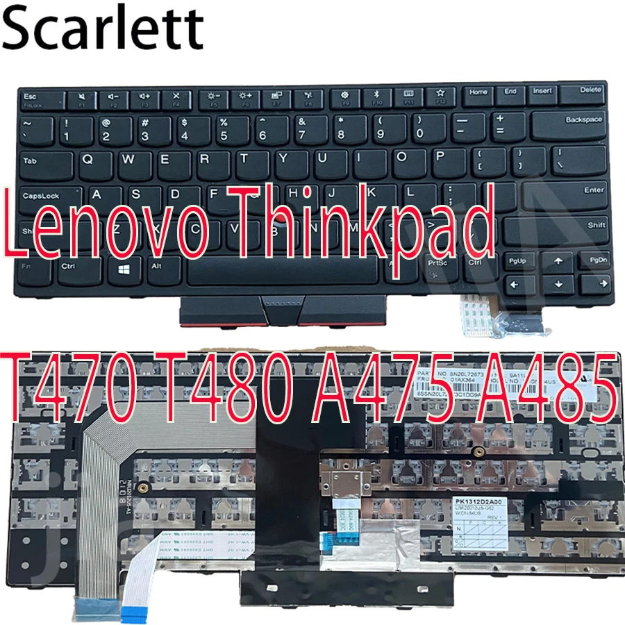 

For Lenovo ThinkPad T470 T480 keyboard A475 A485 Notebook keyboard 01HX459 01AX364