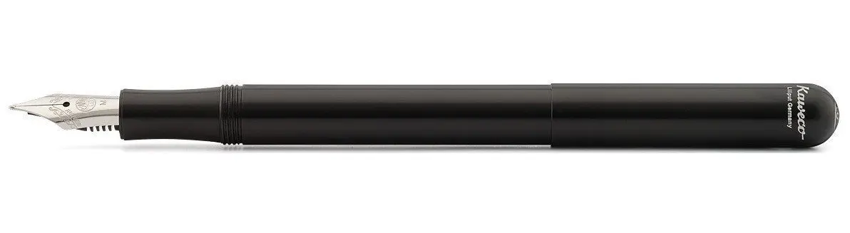 Ручка-роллер Kaweco Liliput F, чёрный алюминиевый корпус.