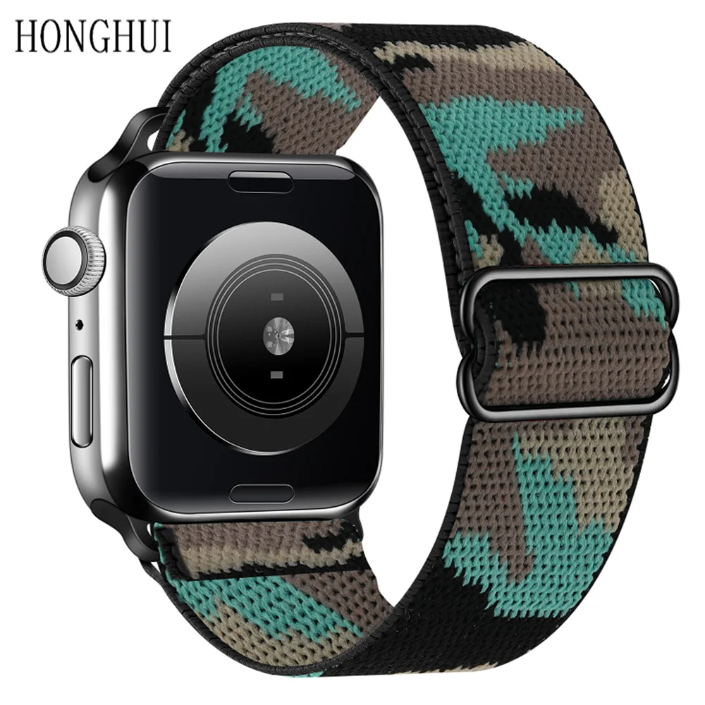 

Strap For Apple Watch Band 44mm 42mm 45mm 41mm 40mm 38mm 45mm Nylon Elastic braided solo loop Bracelet iWatch Series 3 5 SE 6 7