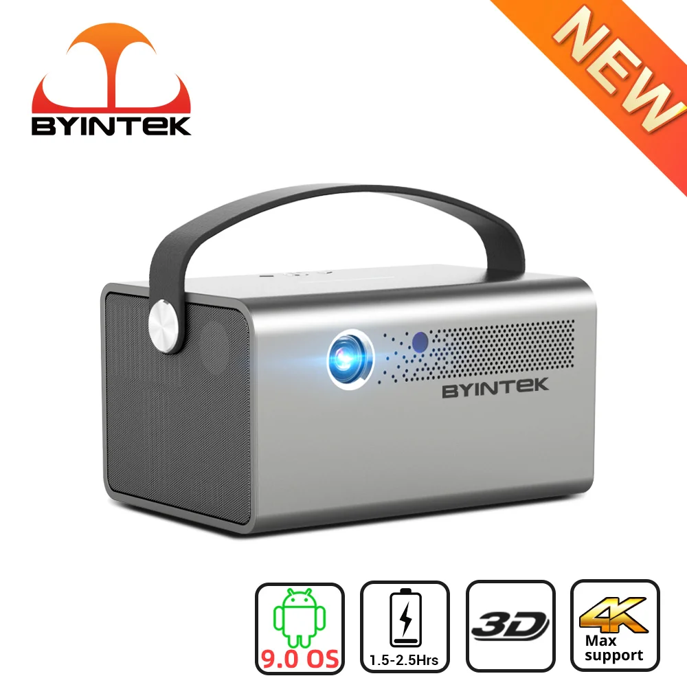 

BYINTEK R17 Smart 3D TV 300inch Android WiFi Portable 1080P LED DLP Mini Projector Full HD For 4K Cinema Smartphone with Battery