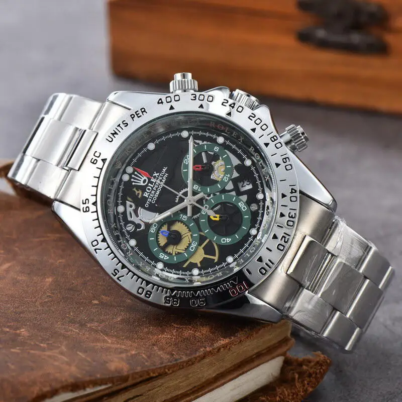 Спортивная торговля мужской бутик кварцевый стальной пояс Rolex стиль полый