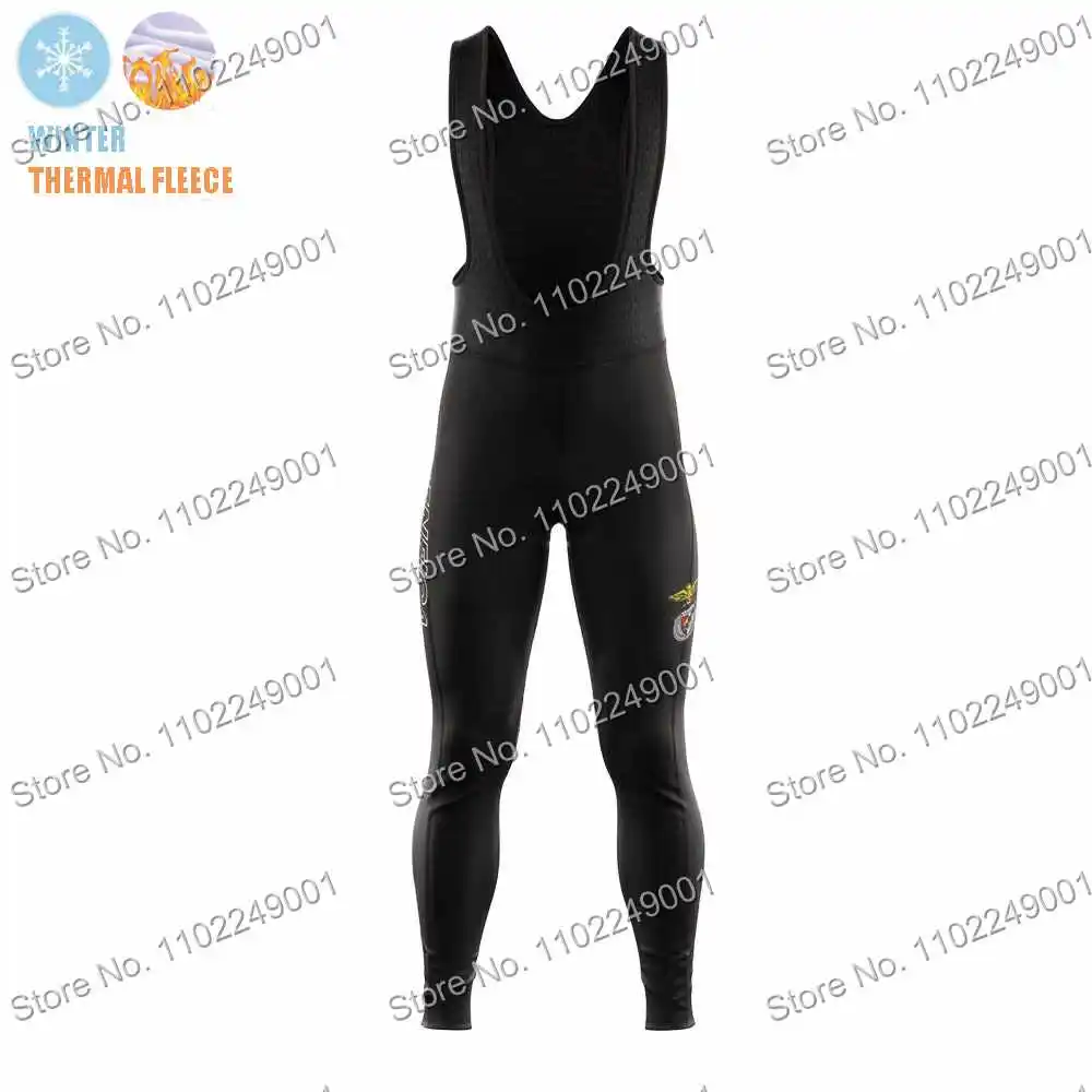 Комплект длиннорукавной майки Benfica Cycling и брюк для велосипеда с термоизоляцией Portugal Pro Team Winter Clothing Men Road Bike Thermal Jacket Bicycle Pants MTB.