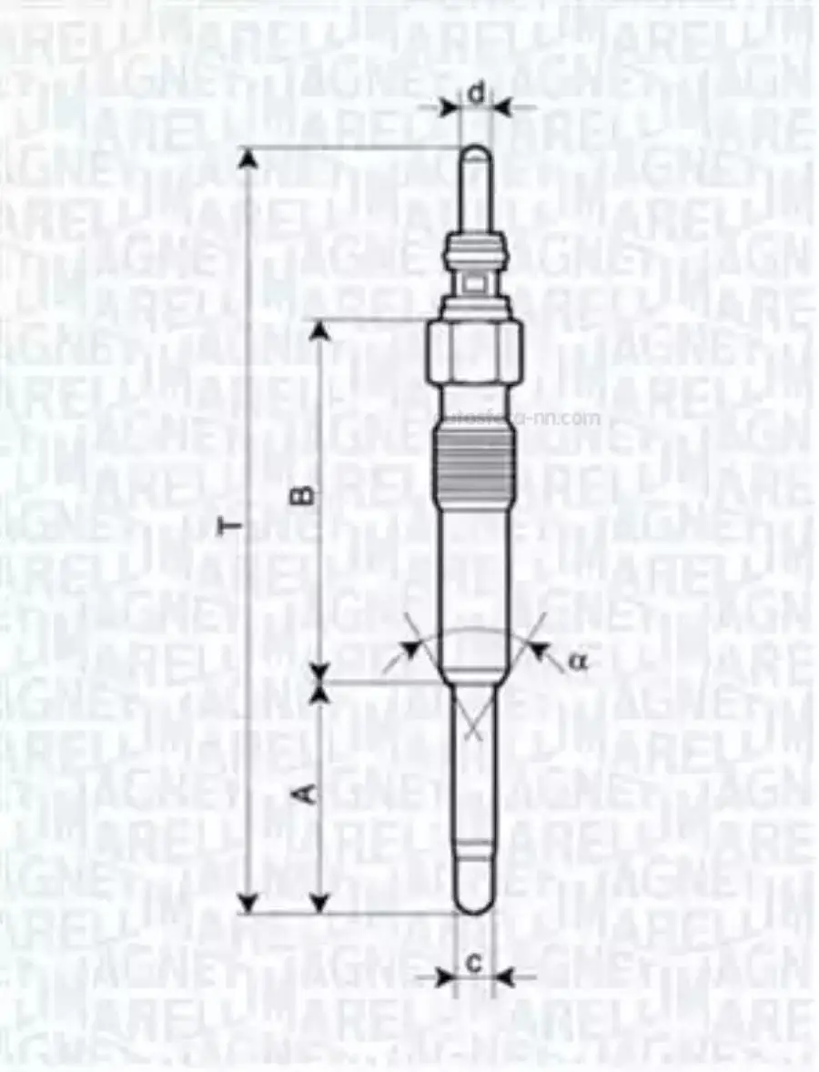 MAGNETI MARELLI 062900006304 Свеча накаливания