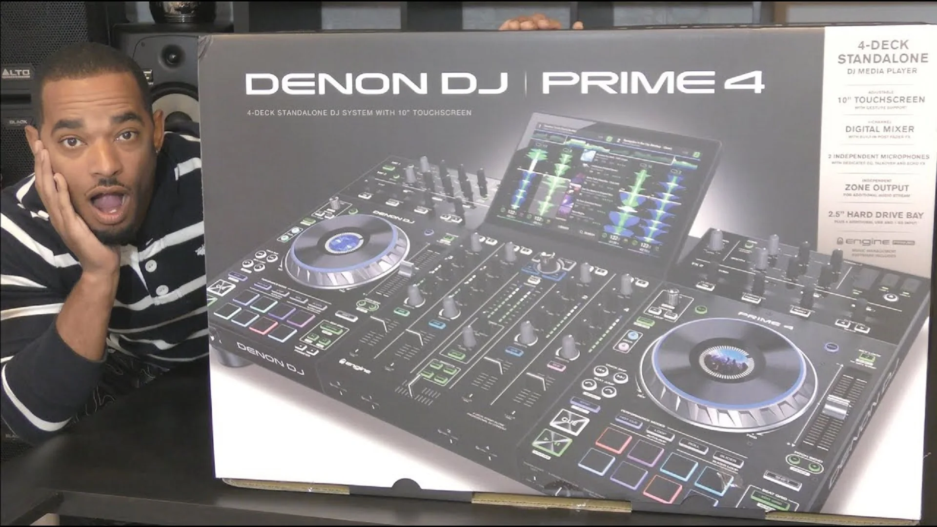 

Новый запас 2023 качество для Denon DJ Prime4 4 канала автономная DJ система Serato DJ контроллер