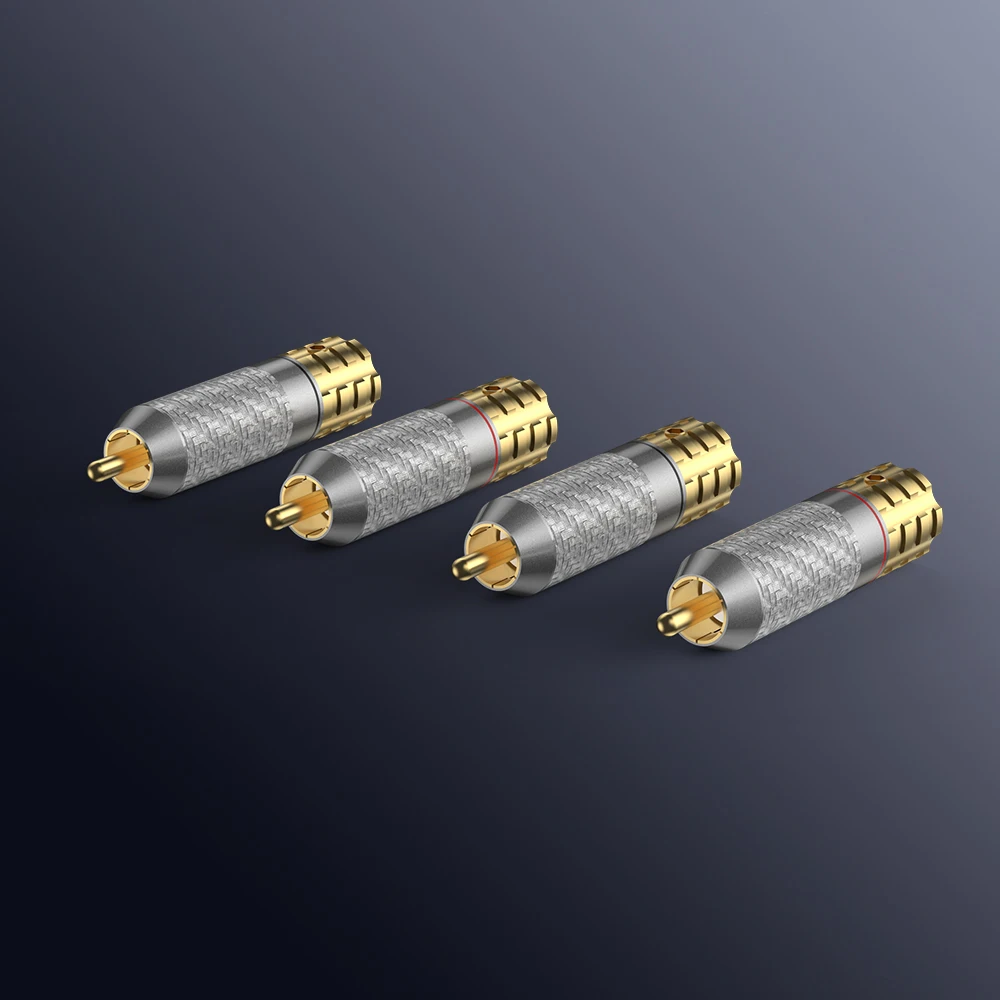 Viborg VR108G Углеродное волокно чистая медь позолоченный усилитель сигнала RCA разъем