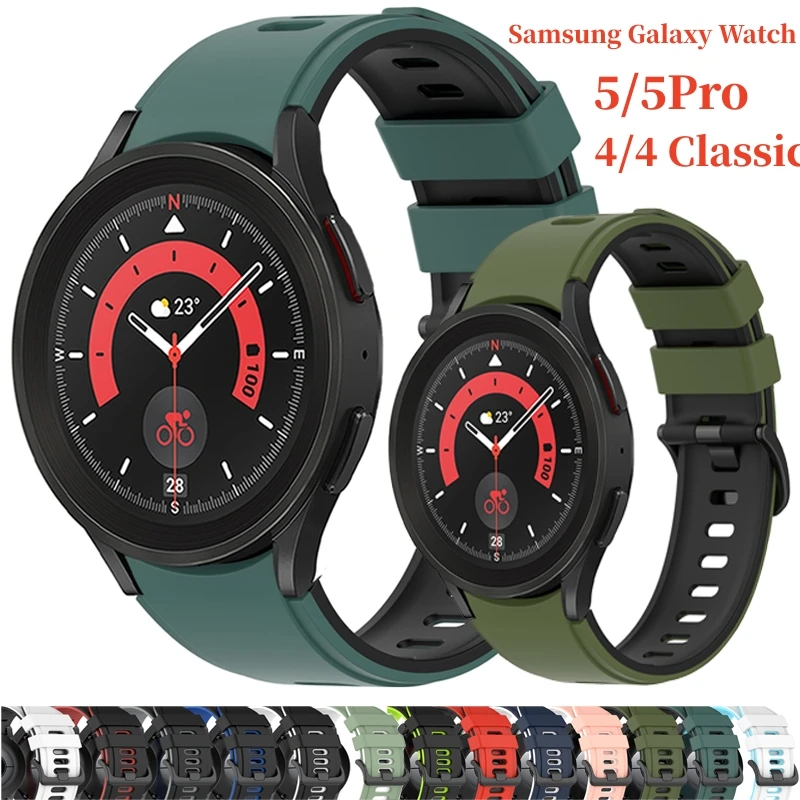 

20mm Straps For Samsung Galaxy Watch 5 Pro 45mm 4 classic 42/46mm smart watch Silicone Bracelet Galaxy Watch 5/4 40mm 44mm Strap