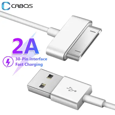 Высококачественный кабель для быстрой зарядки 2A, 30-контактный интерфейс для iPhone 4 4s 3 iPad 1 2 3 iPod Touch Nano Series, 1 м, 1,5 м, кабель, шнур для передачи дан...