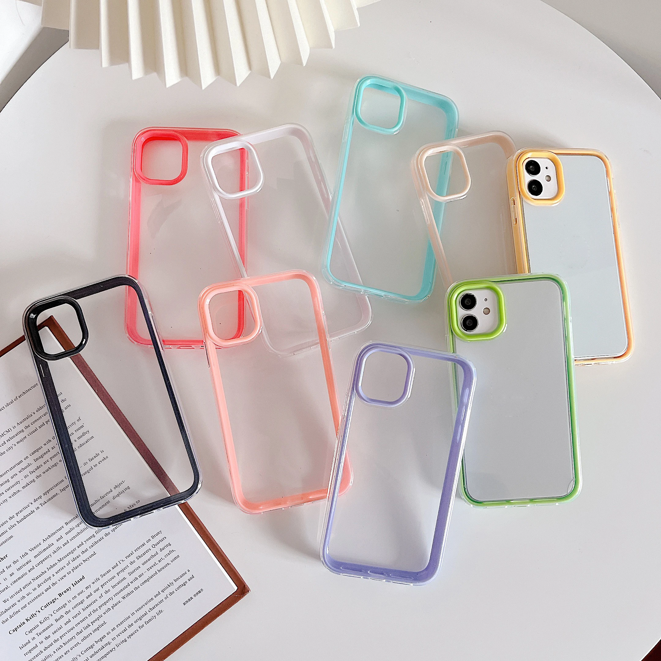 3 in 1 Transparent Silicone Case For iPhone 13 12 11 Pro Max чехол на айфон 11 Cheap Silicone Cover iPhone Funda Samsung Note 20