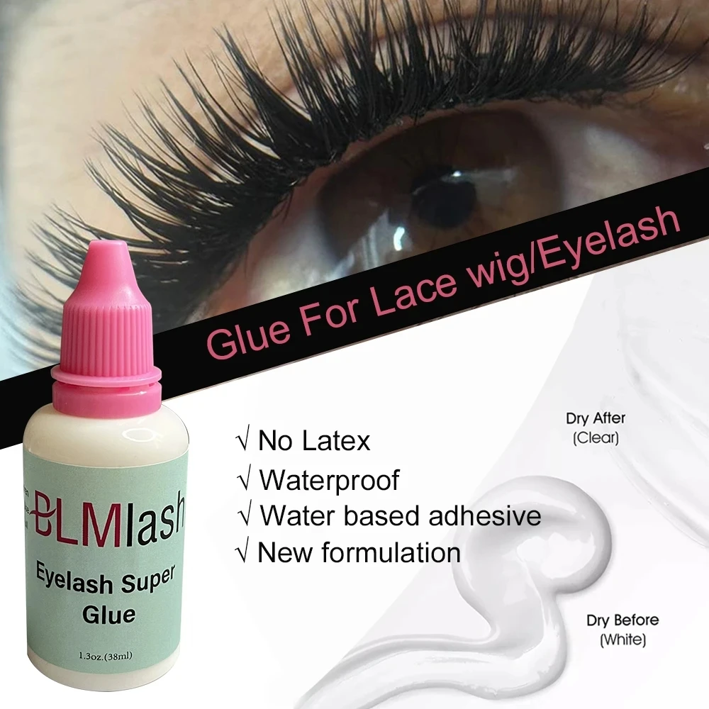 

111Eyelashes Extension Glue Waterproof Lace Wig Hair Glue For Lace Front Wig Adhesive 1.3oz 38ml and Wig Glue Remover 1oz 30ml