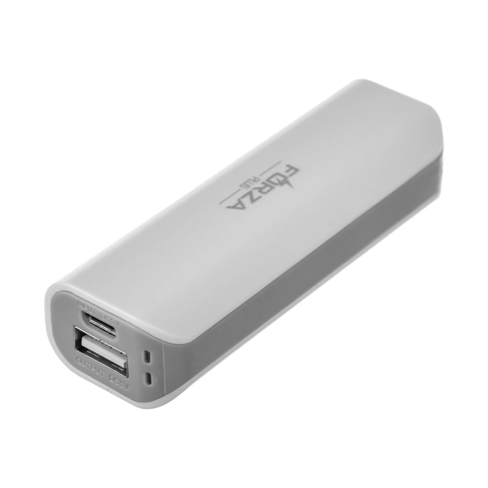 Аккумулятор мобильный FORZA 2000 мАч USB 1А компактный белый | Внешние аккумуляторы