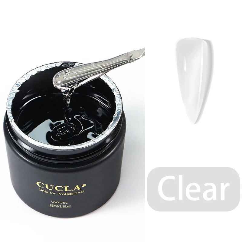 

Transparent Nail Extension Gel 65ml Acrylic Jelly Clear Pink Milk White Color UV Builder Nail Gel Fast Extend UV Nail Hard Gels