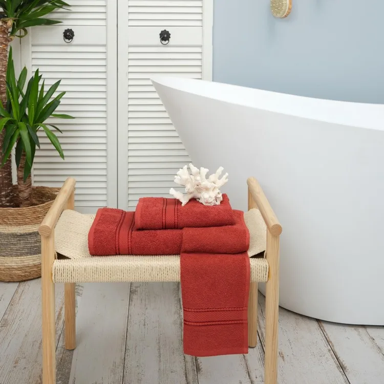 Karaca Home Ежедневное мягкое красное 100% хлопковое полотенце 50х90 см