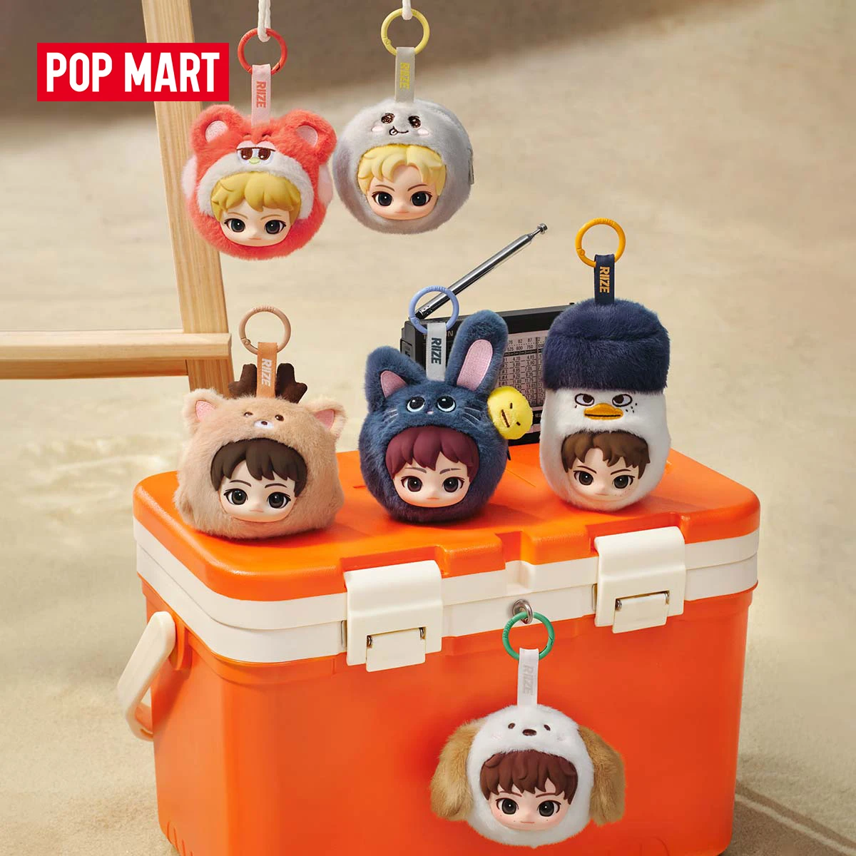 Фото 【Великобритания】POP MART RIIZE Fluffy Club Series Мини-брелок-мешочек 1 шт./6 шт. POPMART Милый коллекционный подарок №1