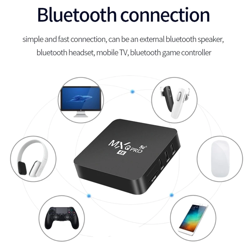 2022 MXQ PRO 4K 5G Smart TV Box Android 10.0 Quad Core S905L 4G 64GB 8G 128GB 3D HD Media Player 2.4G Wifi TVBOX Телевизионная