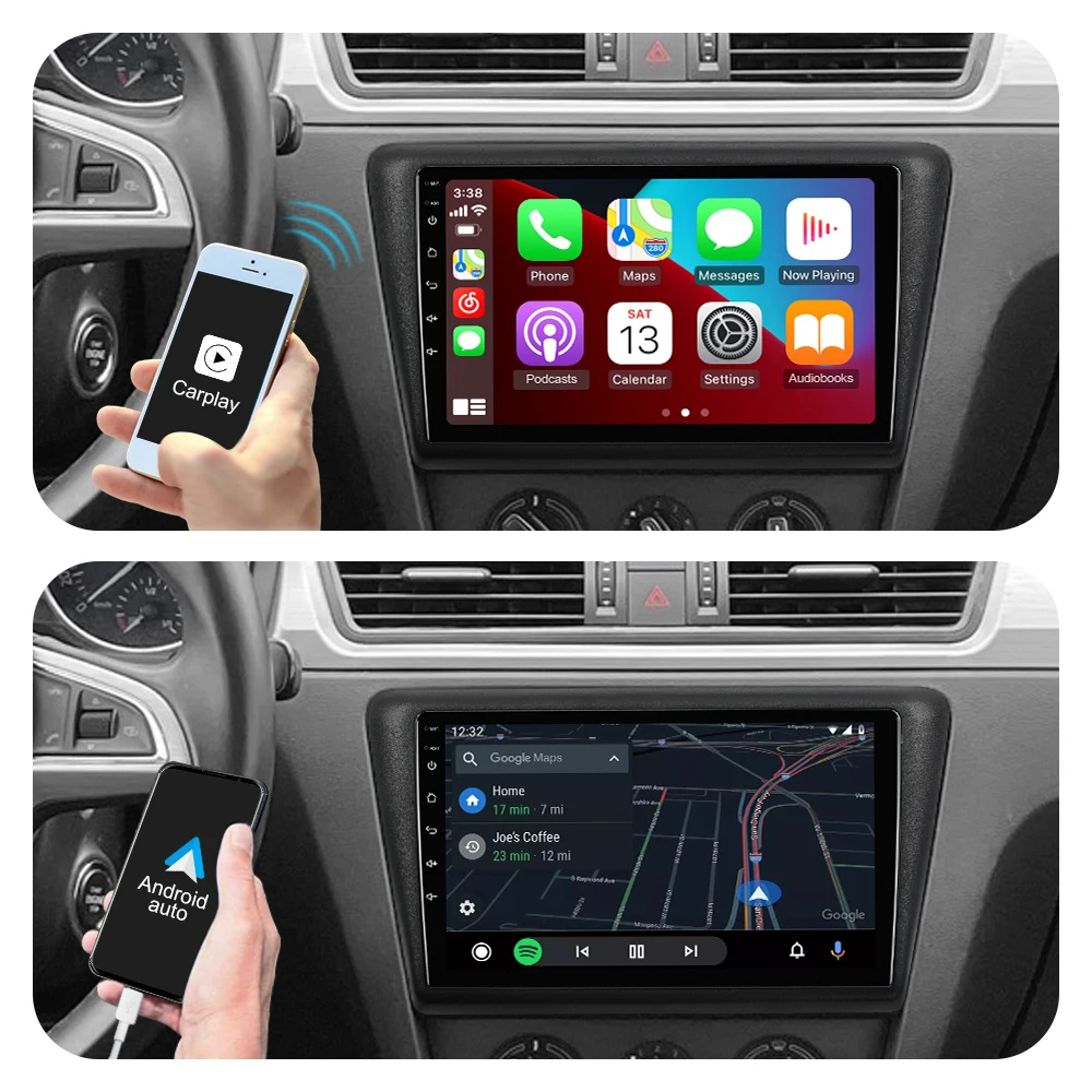 Ebilaen Автомобильный мультимедийный плеер для Skoda Rapid 2014-2020 Android 10.0 Авторадио GPS навигация Камера RDS Carplay 4G WIFI on.