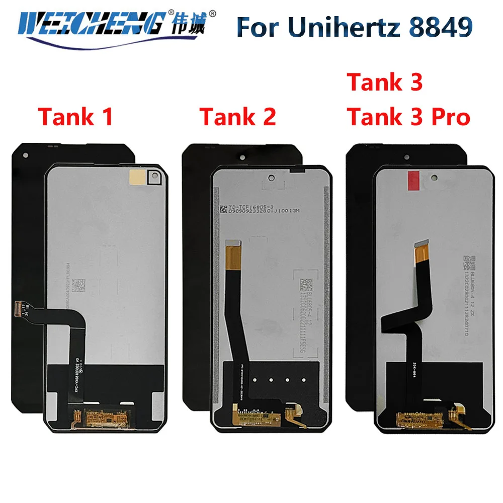 Фото 100% протестировано для Unihertz 8849 Tank 1 Tank 2 Tank 3 ЖК-дисплей с цифровым преобразователем сенсорного экрана в сборе для Unihertz Tank2 Tank3 Pro LCD №1