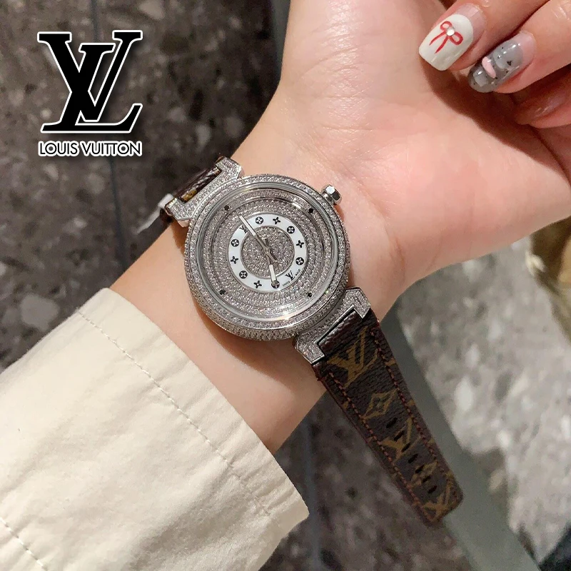 Часы в стиле Louis Vuitton новинка 2024 года европейские и американские модные роскошные